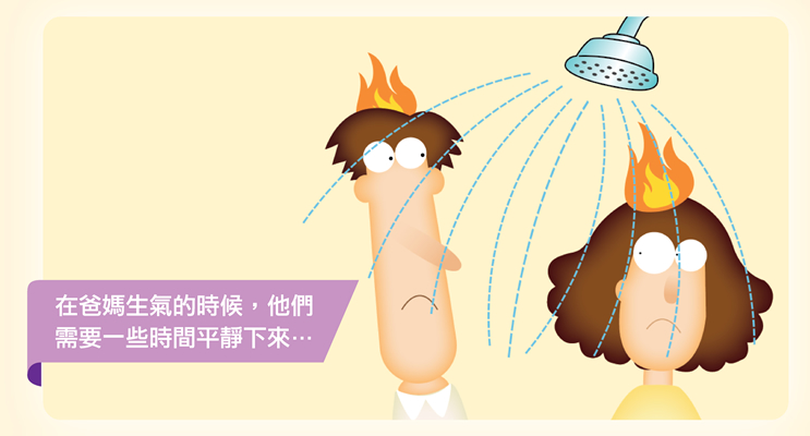 在爸媽生氣的時候，他們需要一些時間平靜下來…