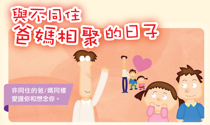 非同住的爸/媽同樣愛護你和想念你。