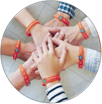 Wristband of the 'Dementia Friends'