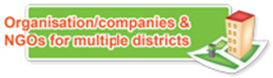 Organisation/companies & NGOs for multiple districts